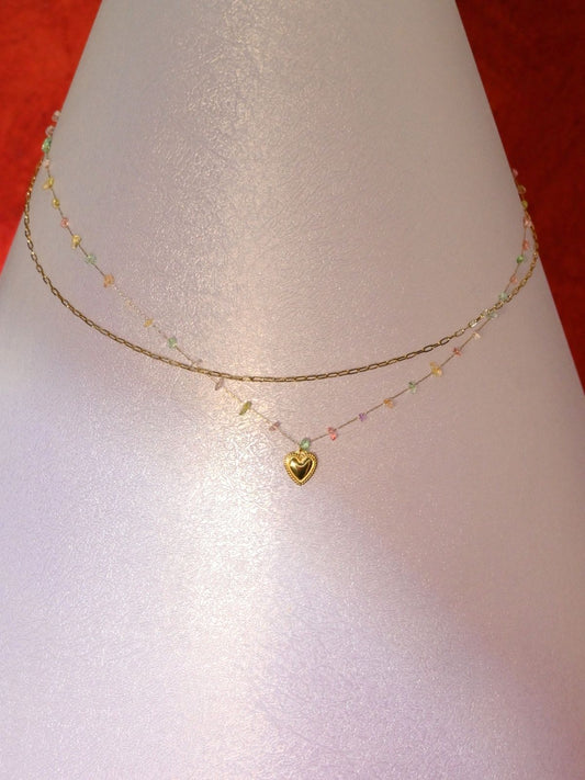 Pastel Heart Chain Belt