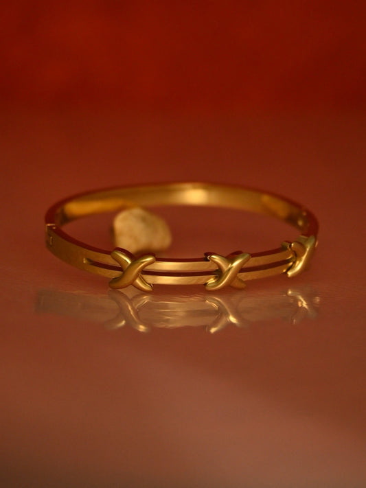 Gold Triple X Bracelet