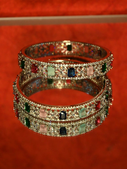 Floral AD Sparkle Bangles