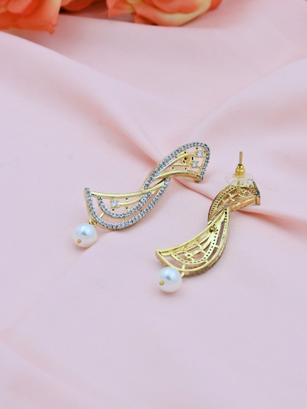 Petal Grace American Diamond Necklace Set