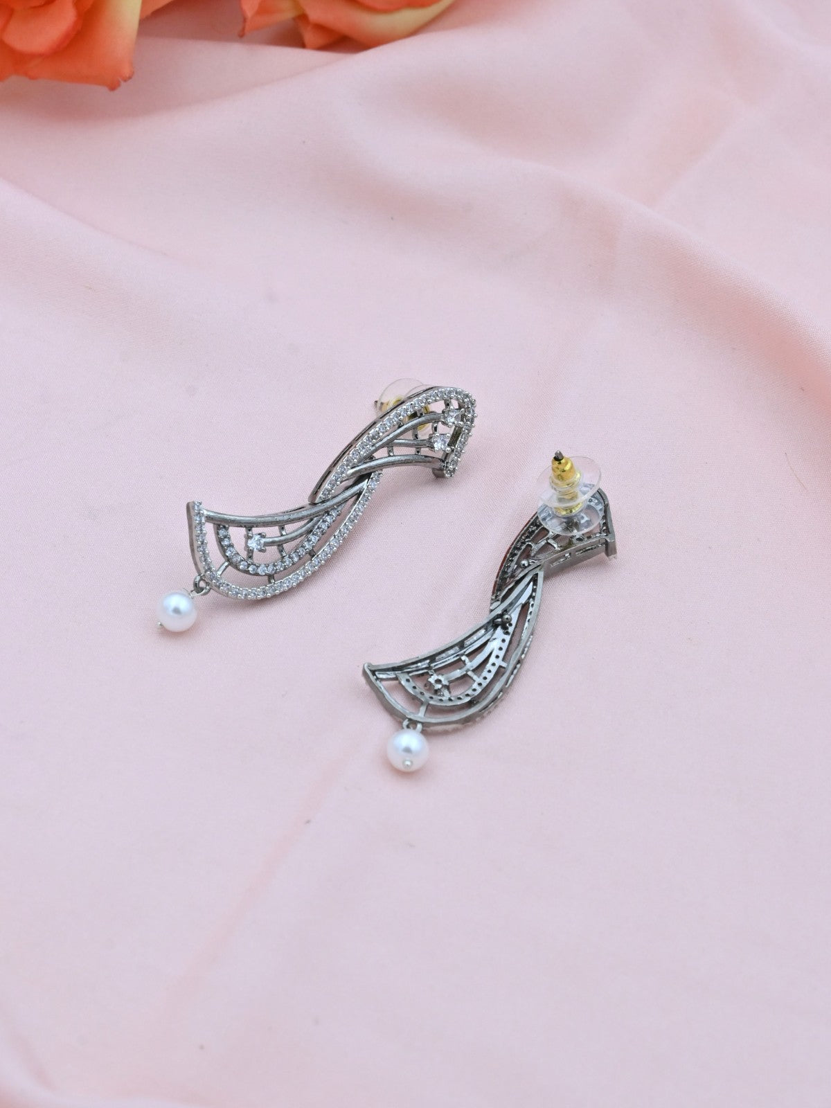 Petal Grace American Diamond Necklace Set