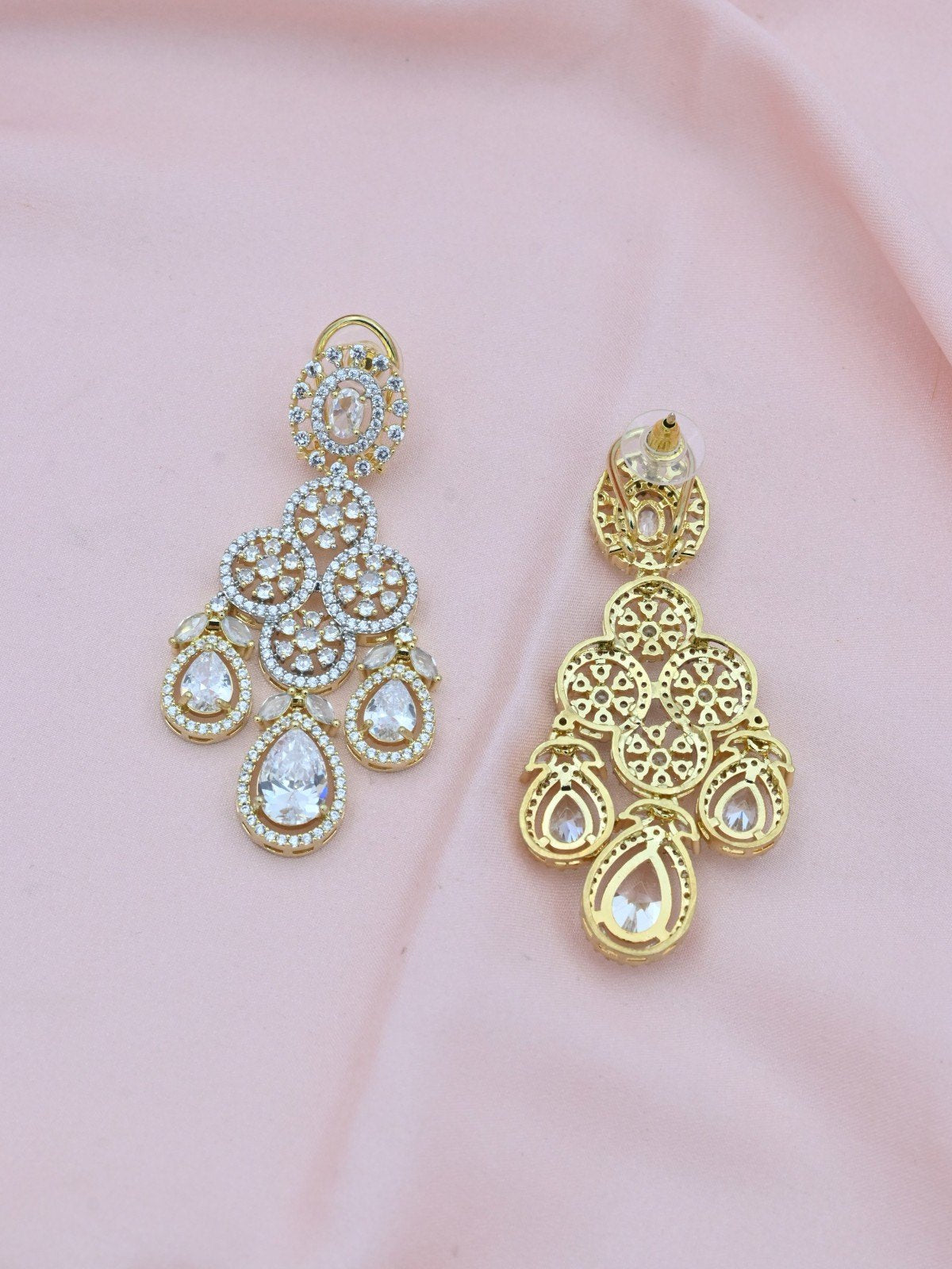 Royal Drop American Diamond Necklace Set