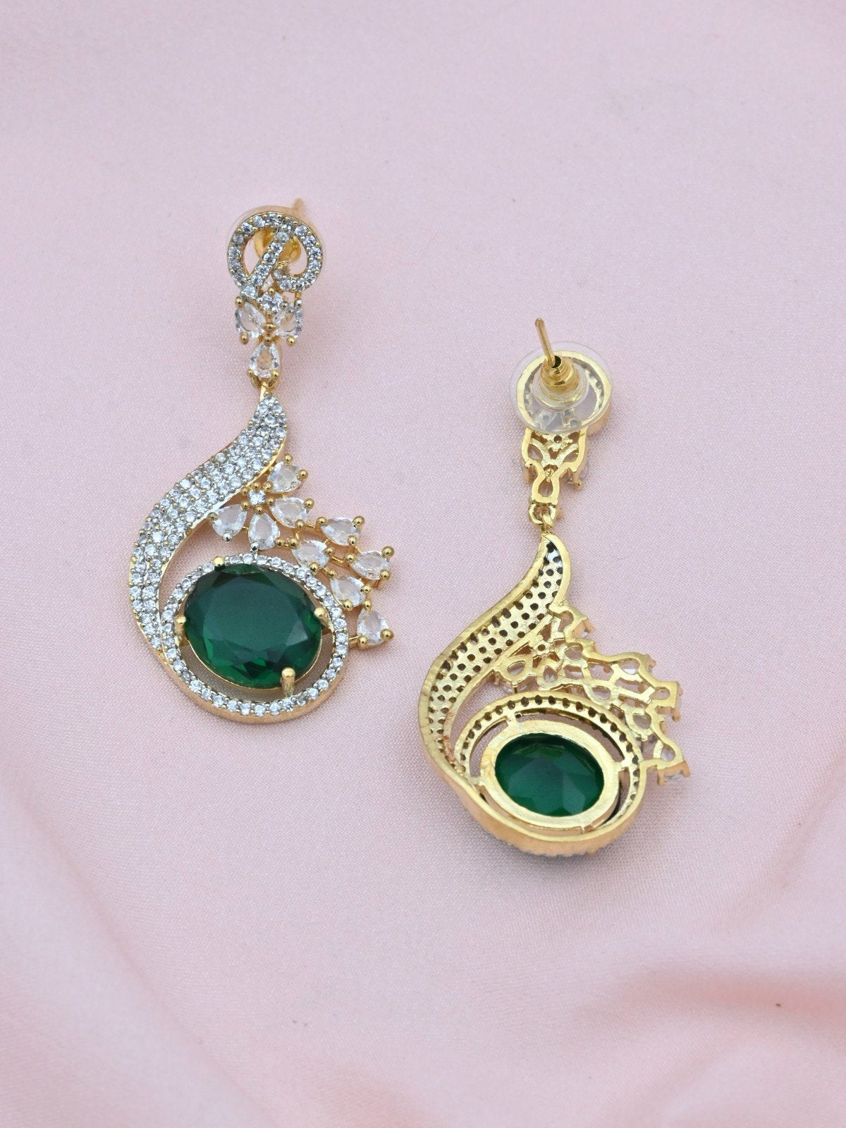 Emerald Charm AD Necklace Set