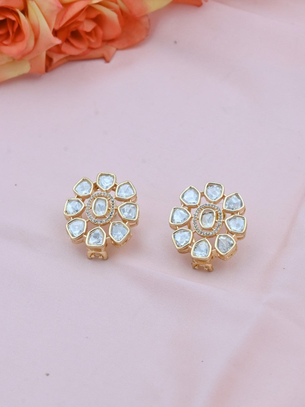 Twin Layer Polki Necklace Set