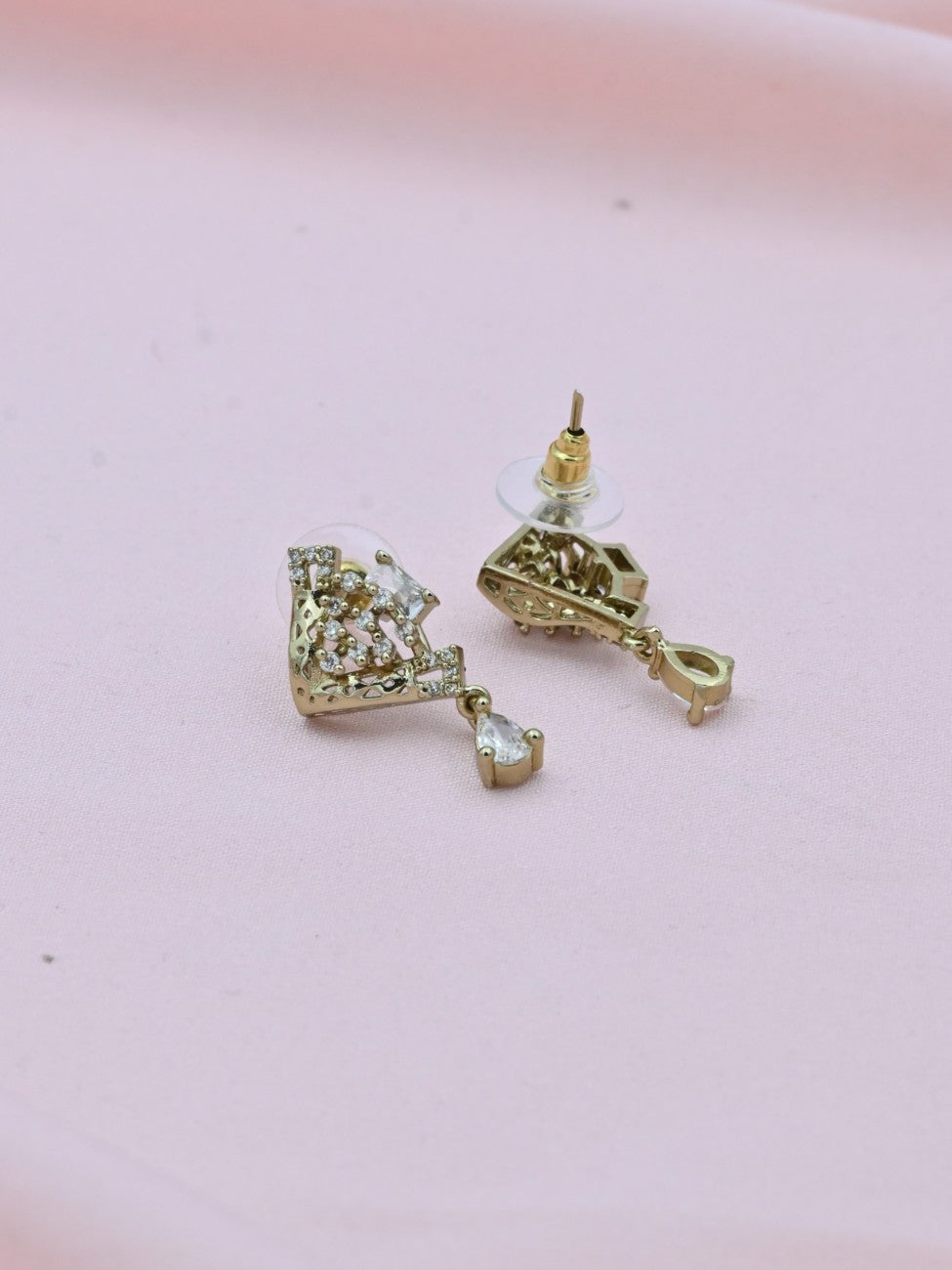 Glam Edge American Diamond Pendant Set