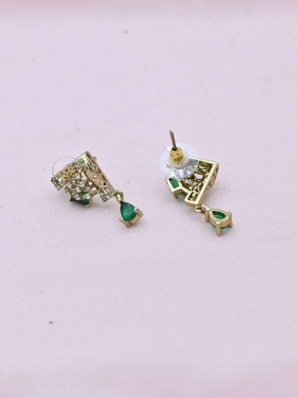 Glam Edge American Diamond Pendant Set