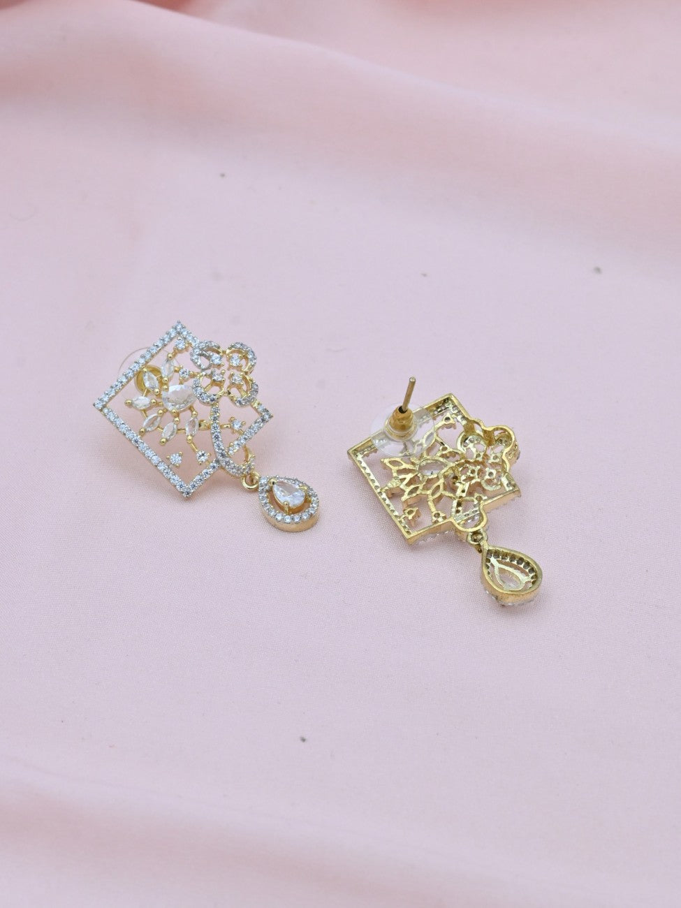 Floral Garden American Diamond Pendant Set