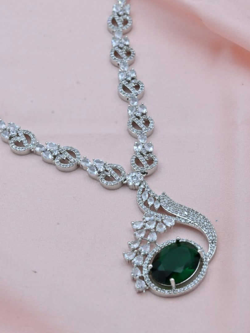 Emerald Charm AD Necklace Set