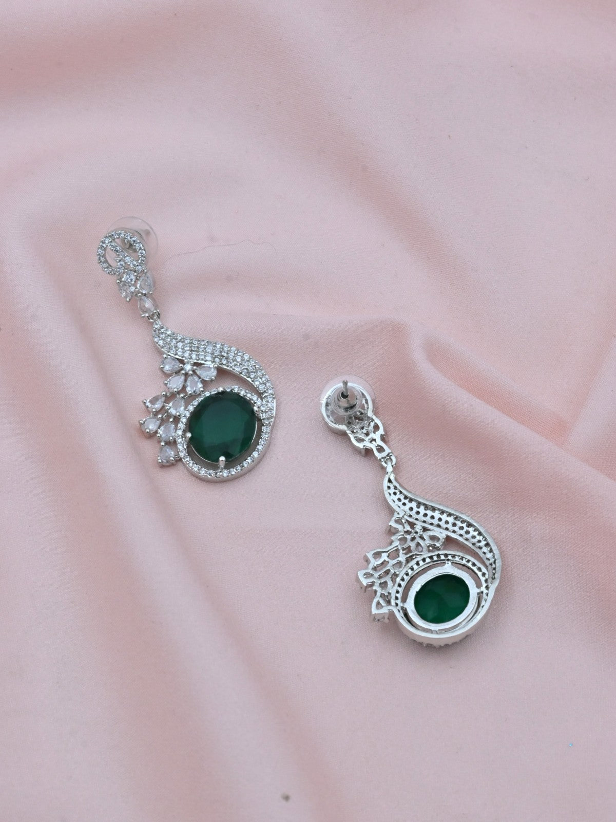 Emerald Charm AD Necklace Set