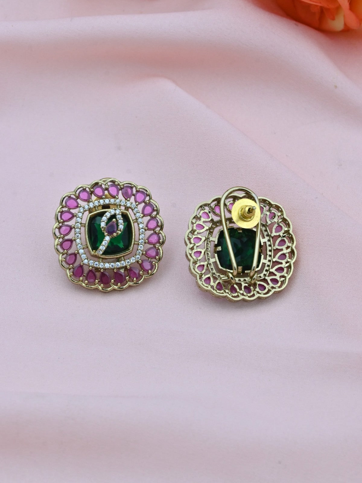 Jewel Bloom AD Stud Earrings