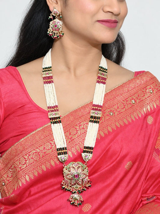 Regal Floral Jadau Piroyi Haar Set