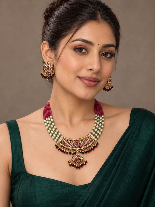 Aarvi Jadau Pearl Piroyi Set