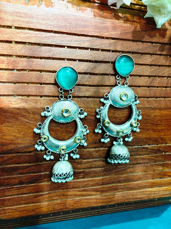 Regal Chandbali Jhumka Earrings