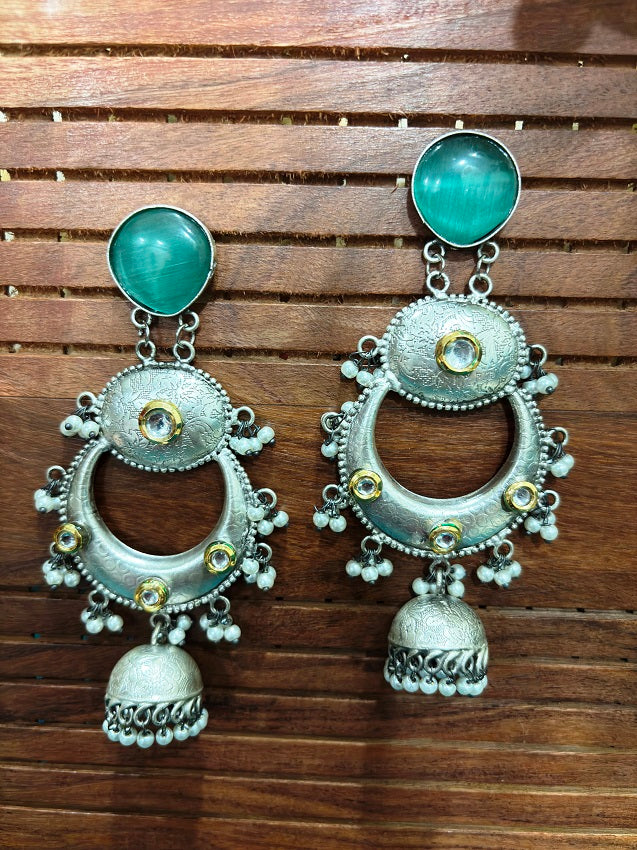 Regal Chandbali Jhumka Earrings