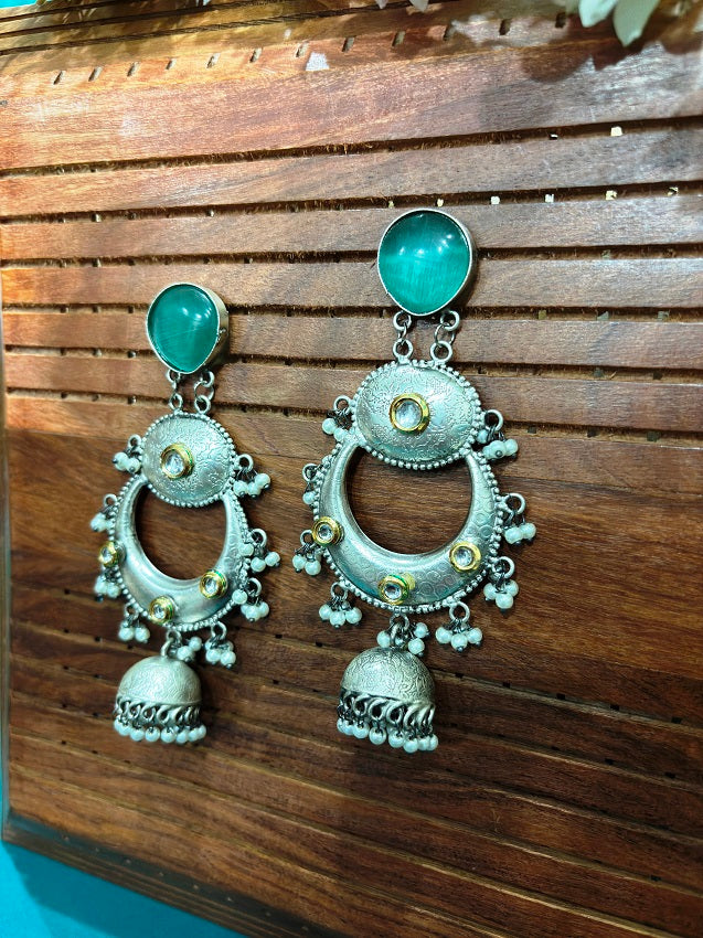 Regal Chandbali Jhumka Earrings