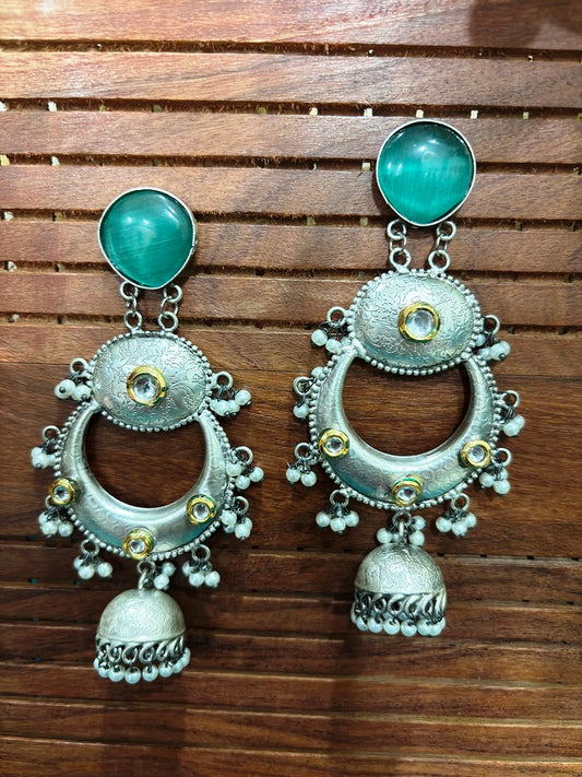 Regal Chandbali Jhumka Earrings