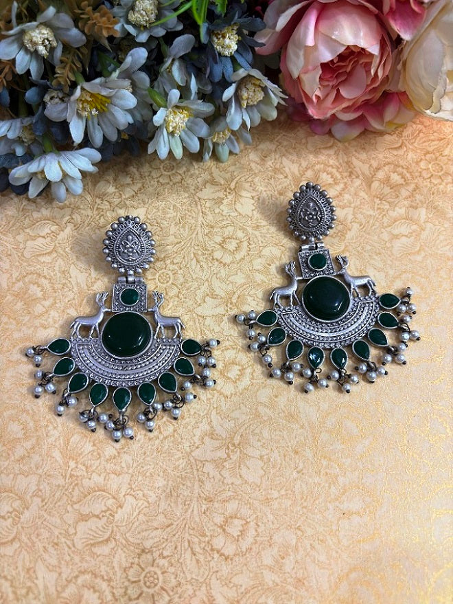 Radiant Crescent Chandbali Earrings