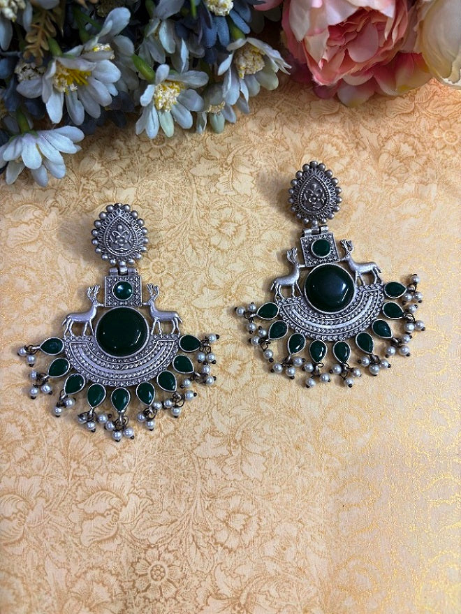Radiant Crescent Chandbali Earrings
