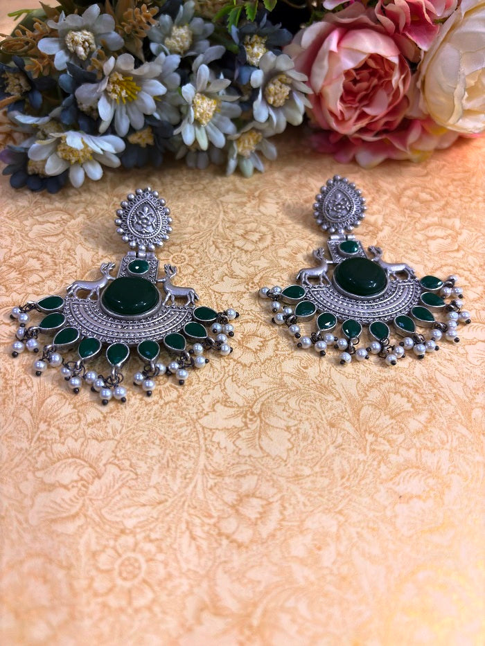 Radiant Crescent Chandbali Earrings