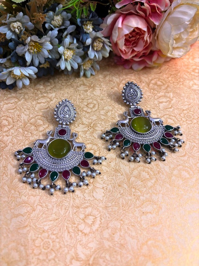 Radiant Crescent Chandbali Earrings