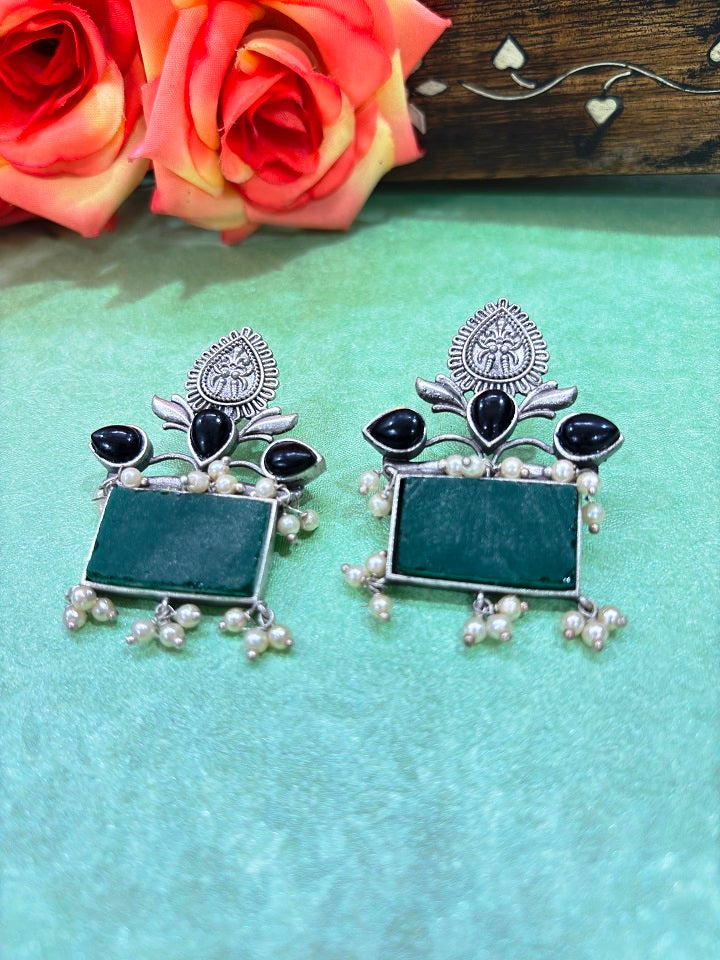 Divine Heritage Oxidised Earrrings