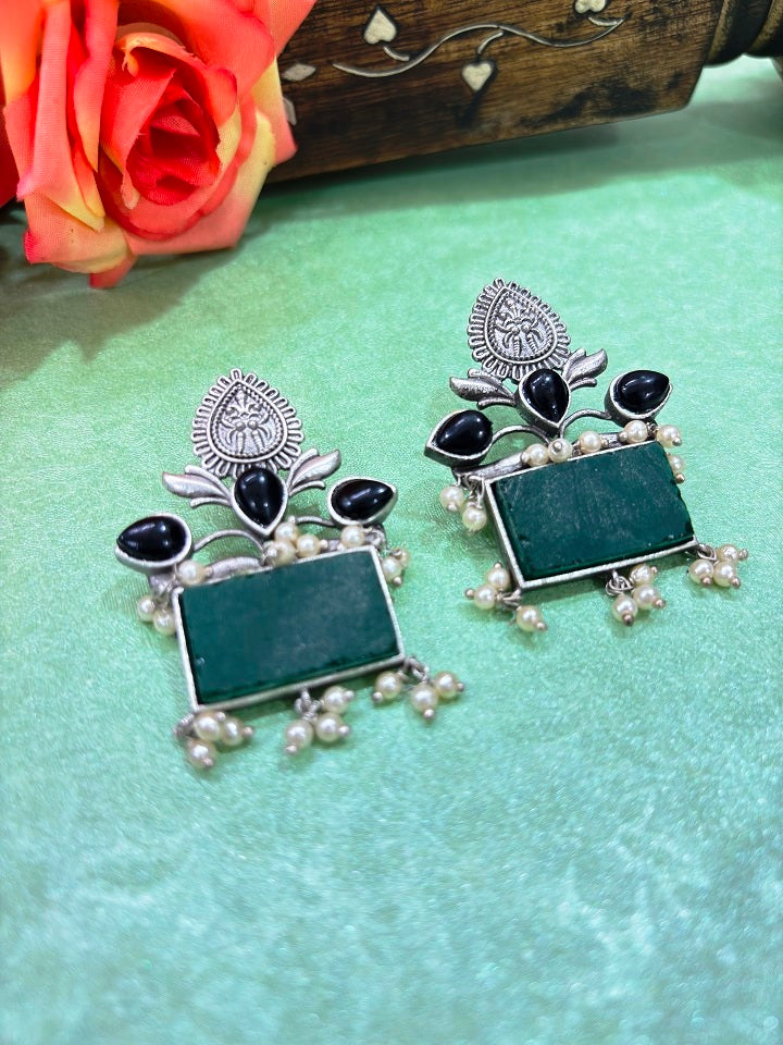 Divine Heritage Oxidised Earrrings