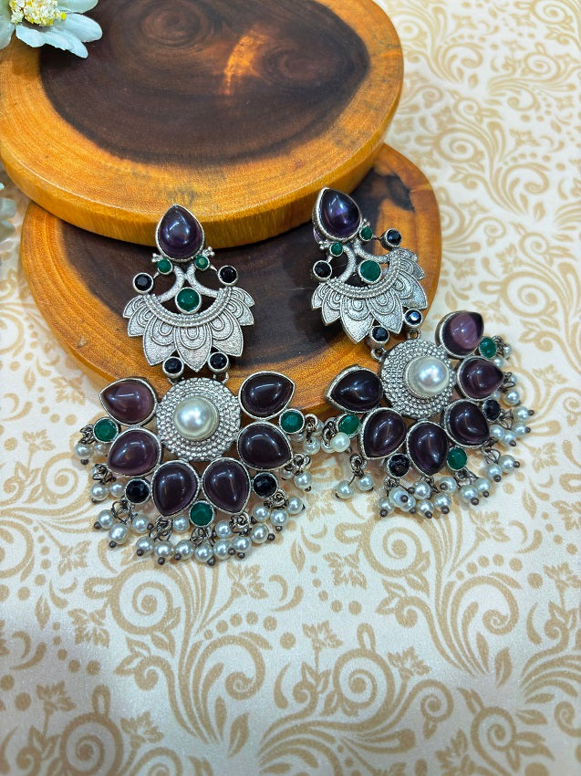 Royal Bloom Statement Earrings