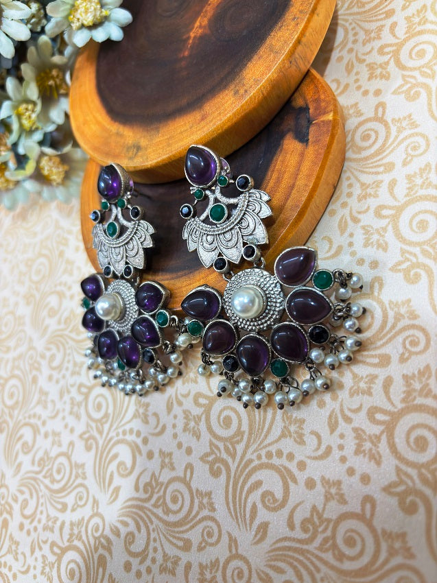 Royal Bloom Statement Earrings