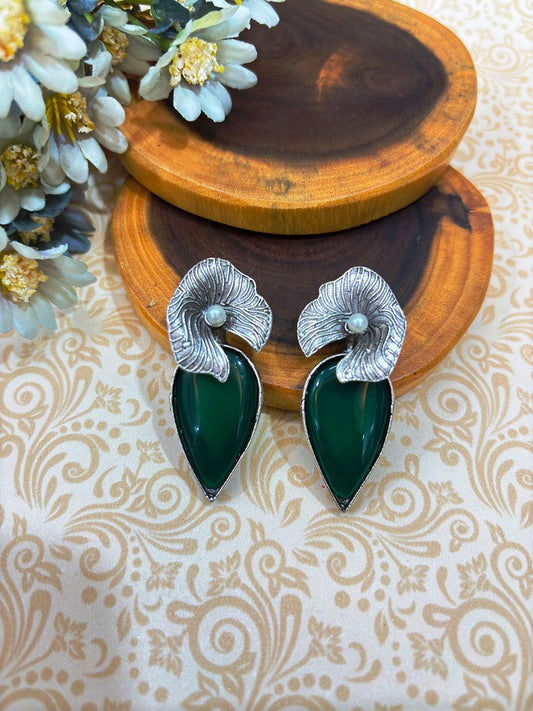 Pearl Petal Drop Earrings