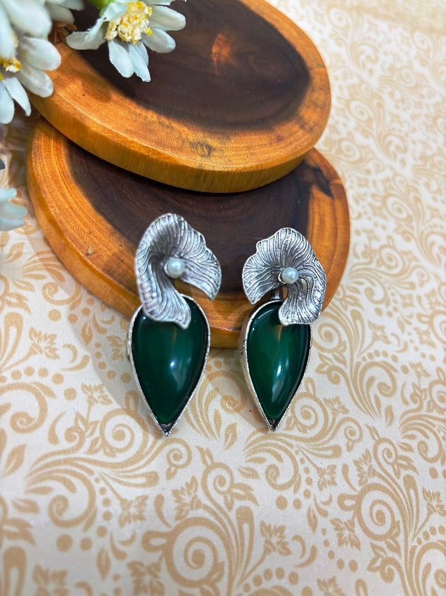 Pearl Petal Drop Earrings