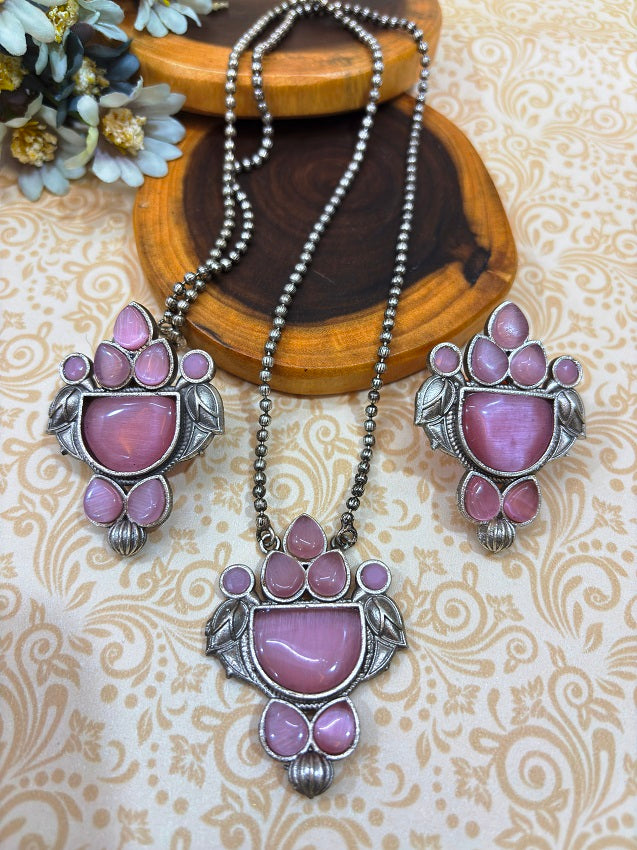 Mystic Serenity Oxidized Pendant Set