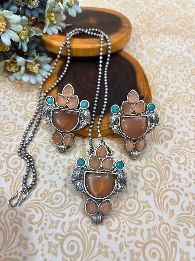 Mystic Serenity Oxidized Pendant Set