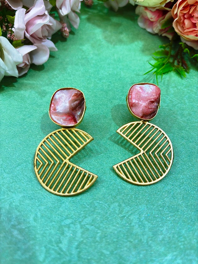 Mother of Pearl Geometric Earrings