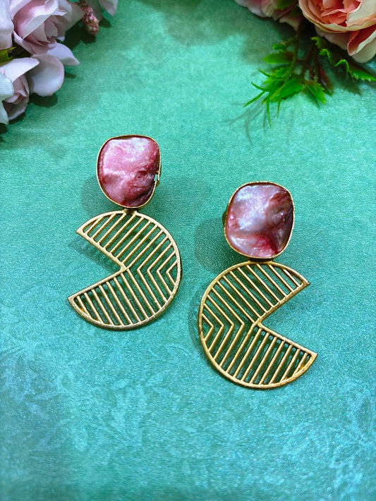 Mother of Pearl Geometric Earrings