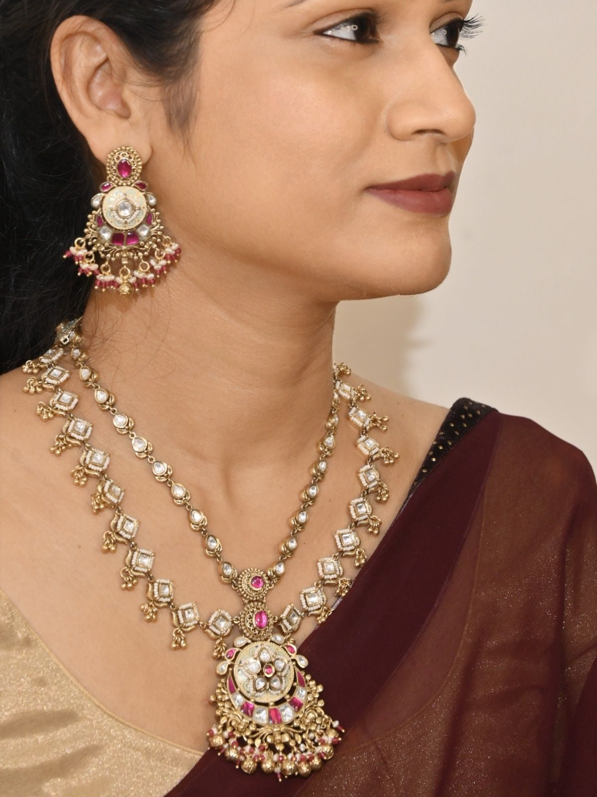 Radiant Stone Pearl Set