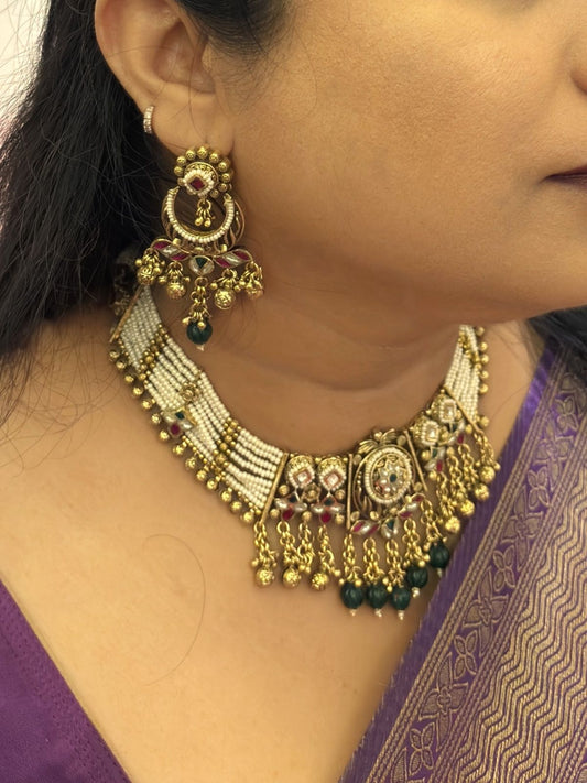 Nitya Pearl Choker Set