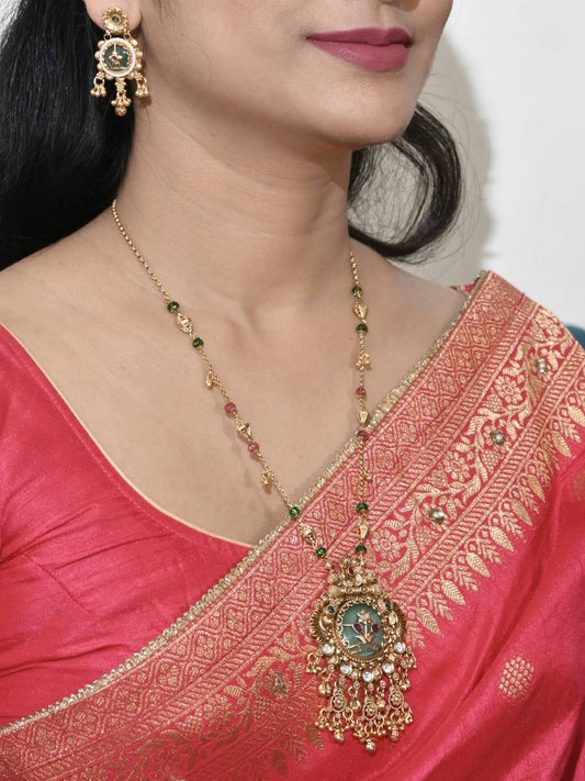 Sage Royale Drop Necklace Set