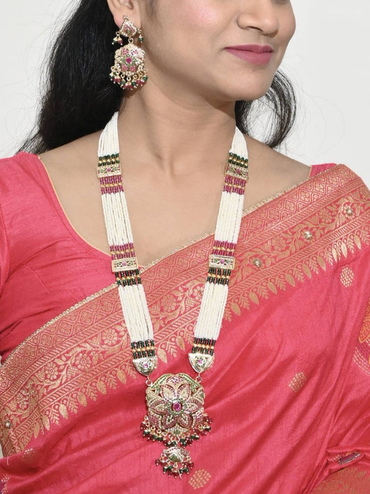 Regal Floral Jadau Piroyi Haar Set