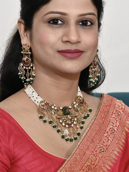 Emerald Pearl Heritage Necklace Set