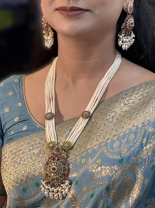 Maharani Ruby Navratna Haar Set