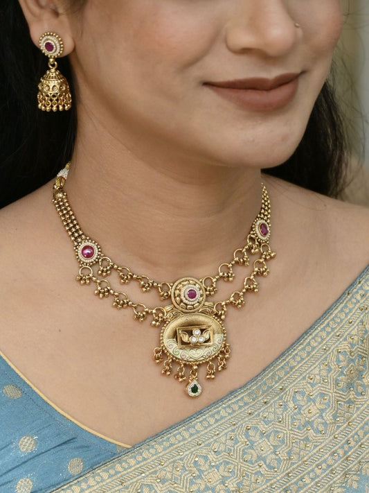 Vedhika Heritage Layered Necklace Set