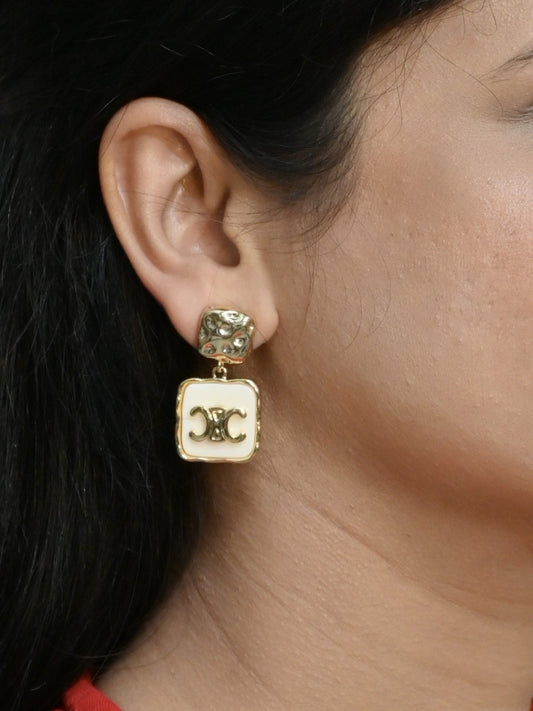 Elora Square Drop Earrings