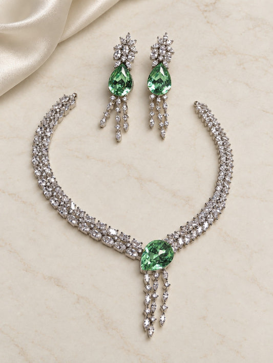 Radiant Grace CZ Necklace Set