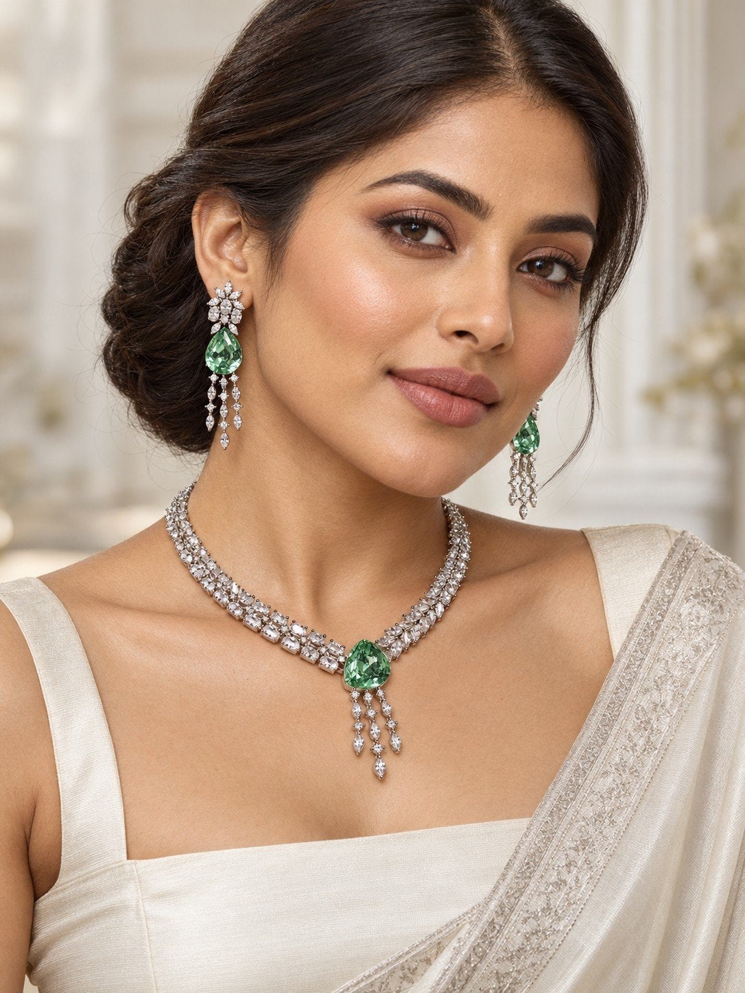 Radiant Grace CZ Necklace Set