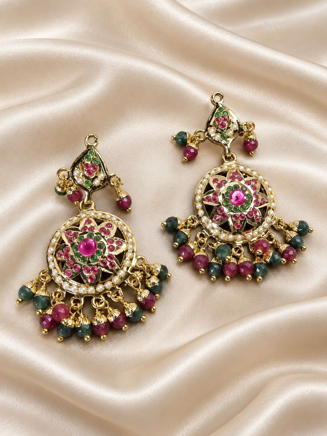 Mandala Floral Jadau Piroyi Haar Set